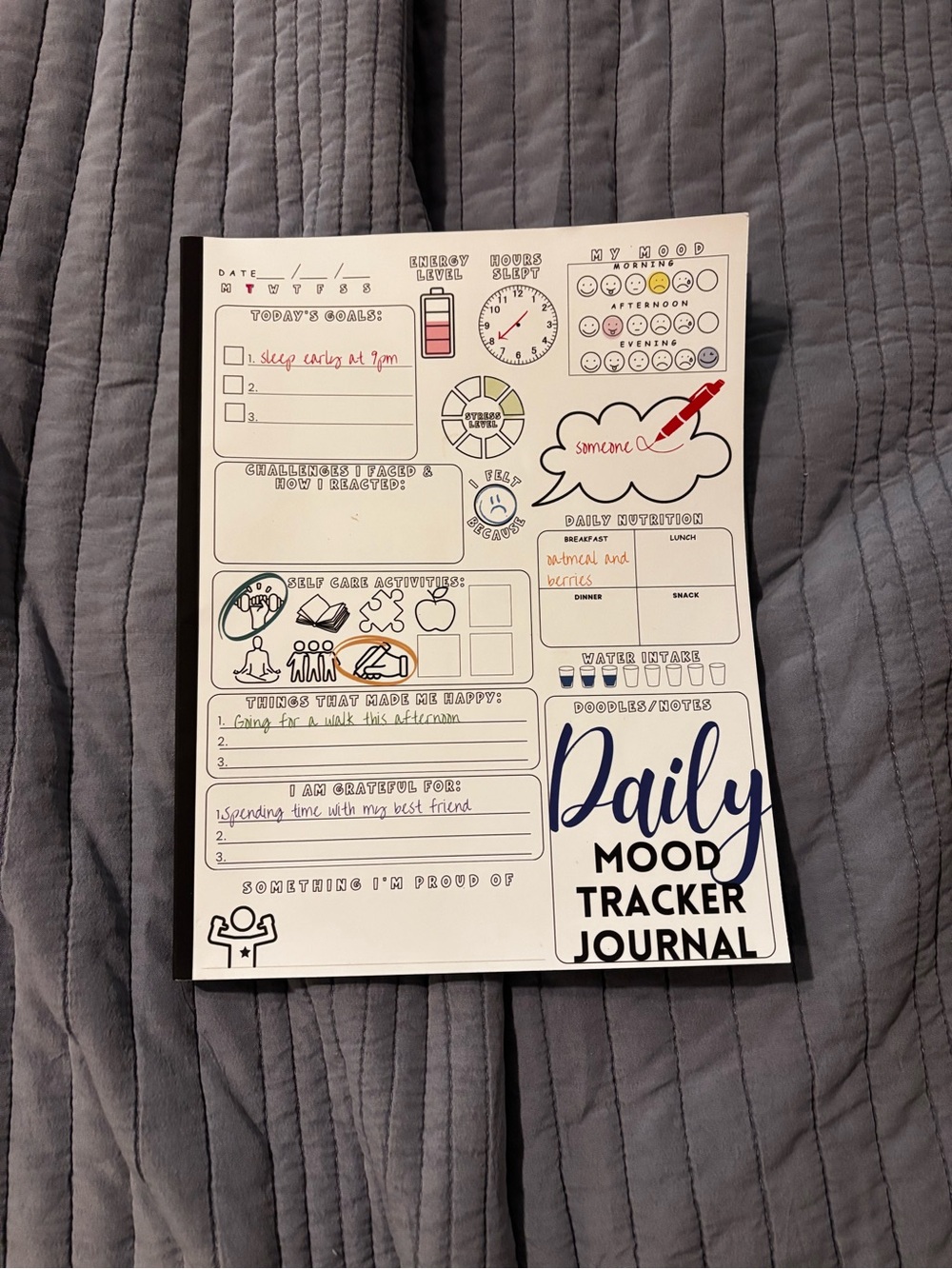 Daily Mood Tracker Journal